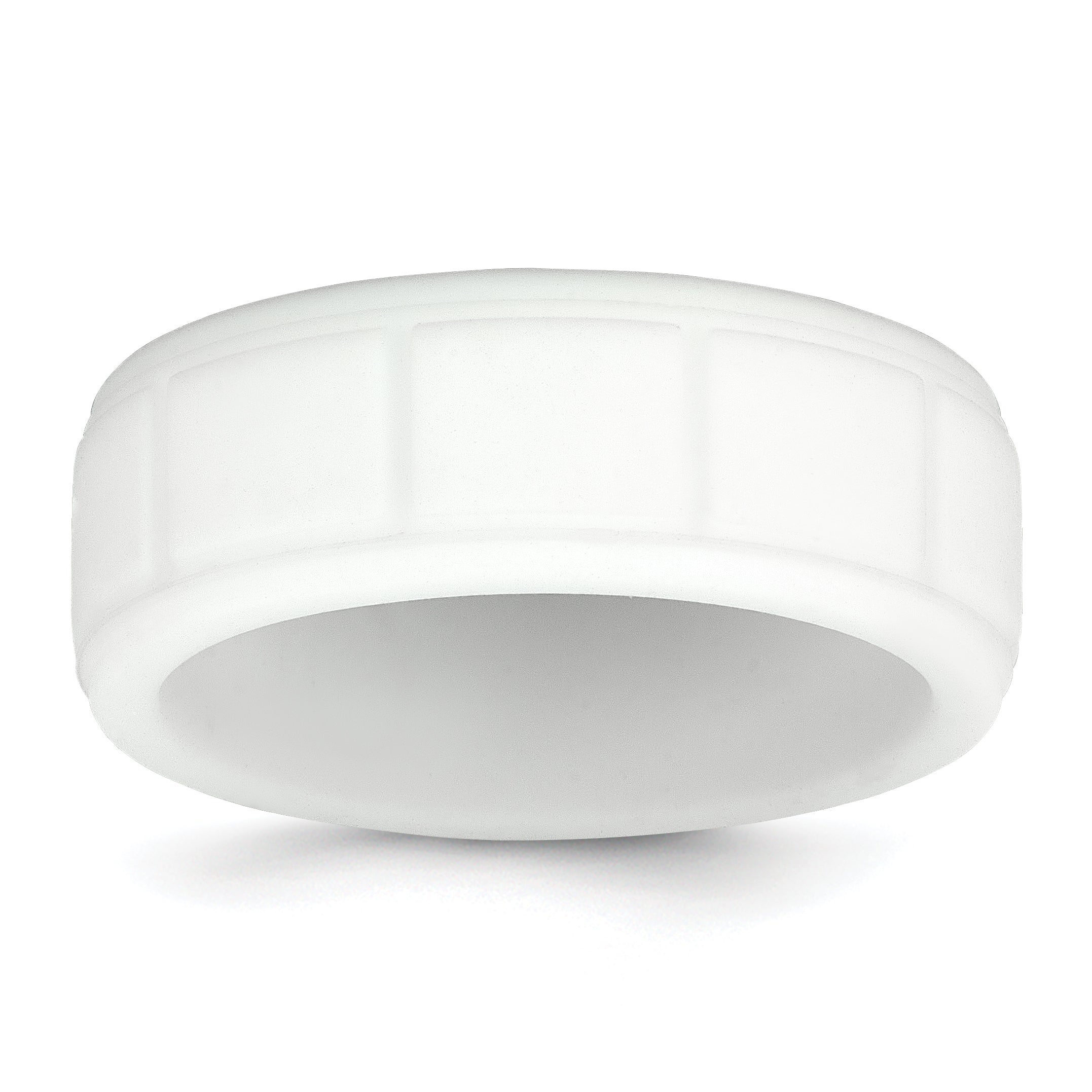 Silicone White 8mm Grid Pattern Band Main image