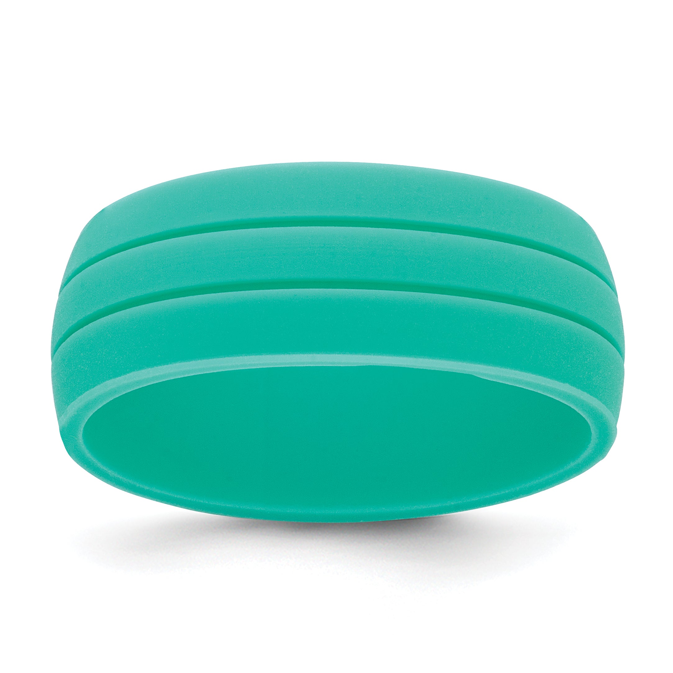 Silicone Aqua Blue 8.50mm Grooved Band Main image