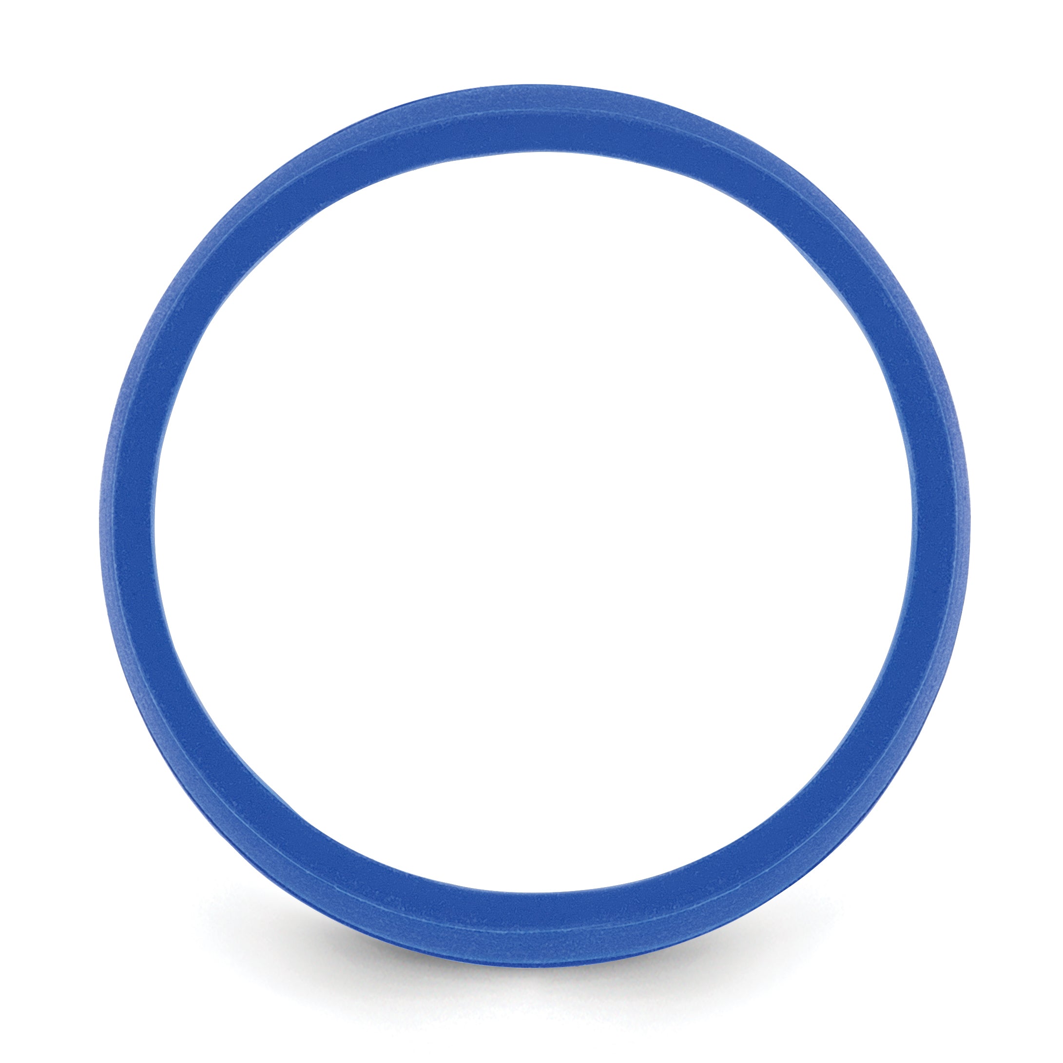 Grooved Wedding Band in Blue Silicone, 8.5mm Secondary image