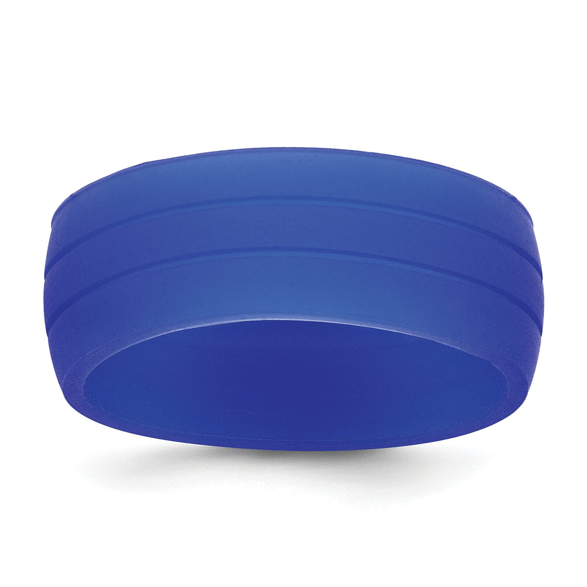 Grooved Wedding Band in Blue Silicone, 8.5mm, Size 7–12 - Sophia Jewelers Main image
