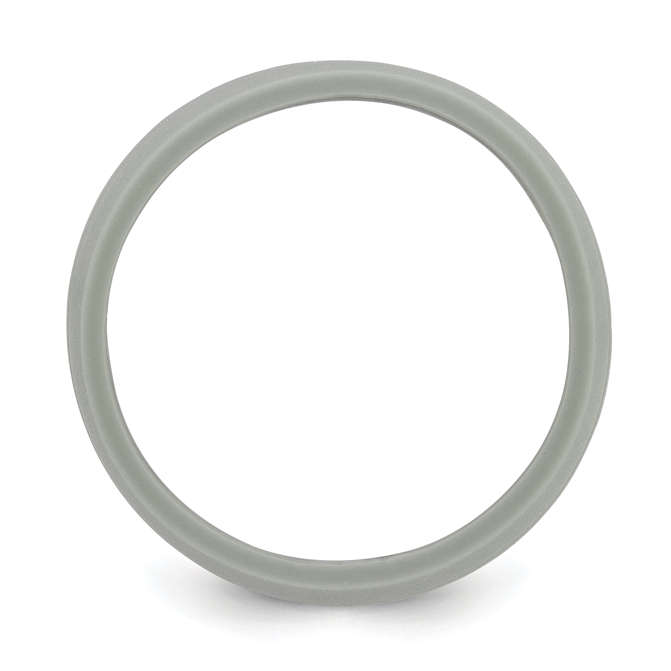 Grooved Wedding Band in Light Gray Silicone, 8.5mm Secondary image
