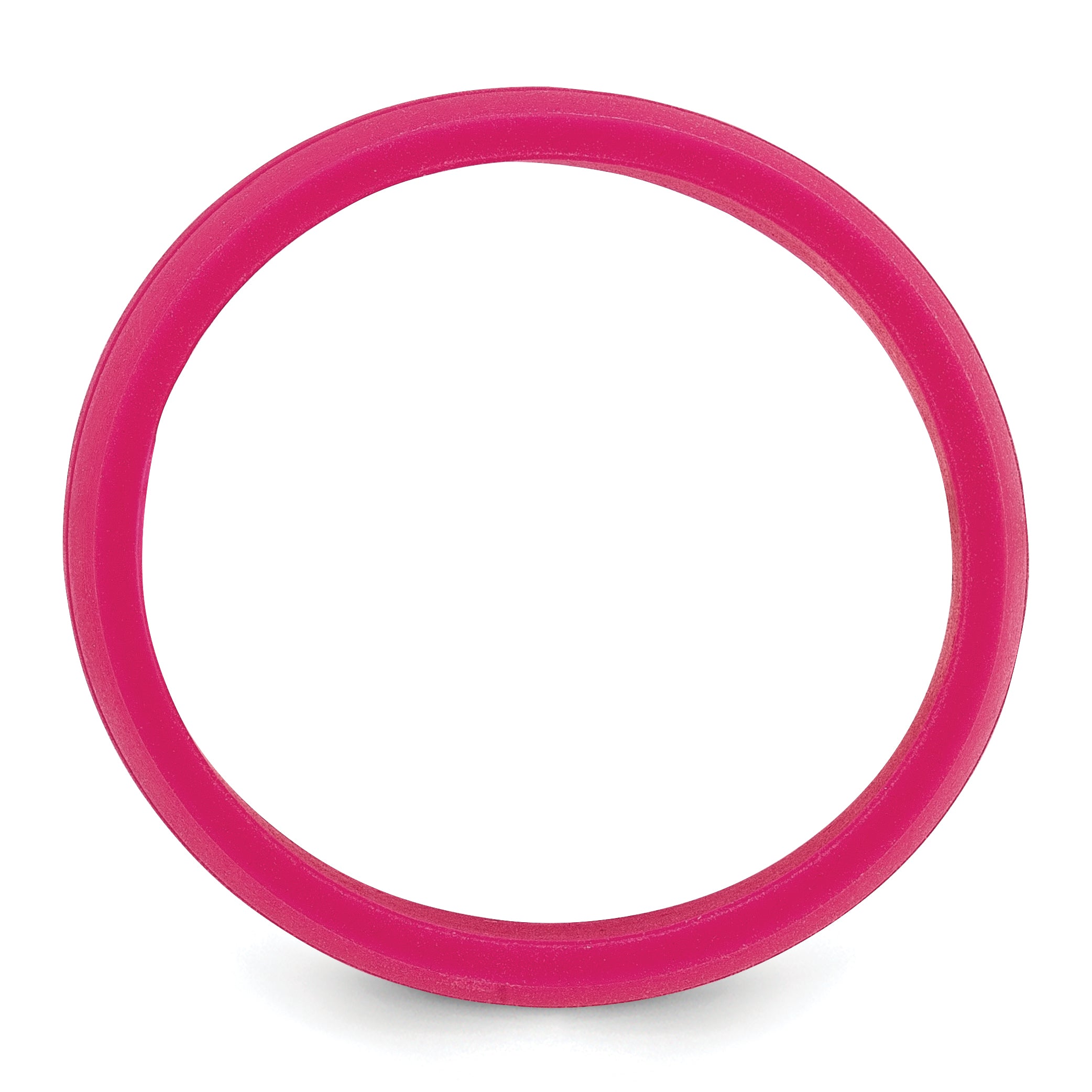 Grooved Silicone Wedding Band in Fuchsia, 8.5mm Secondary image