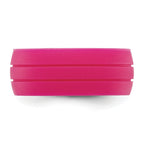 Silicone Fuchsia 8.50mm Grooved Band