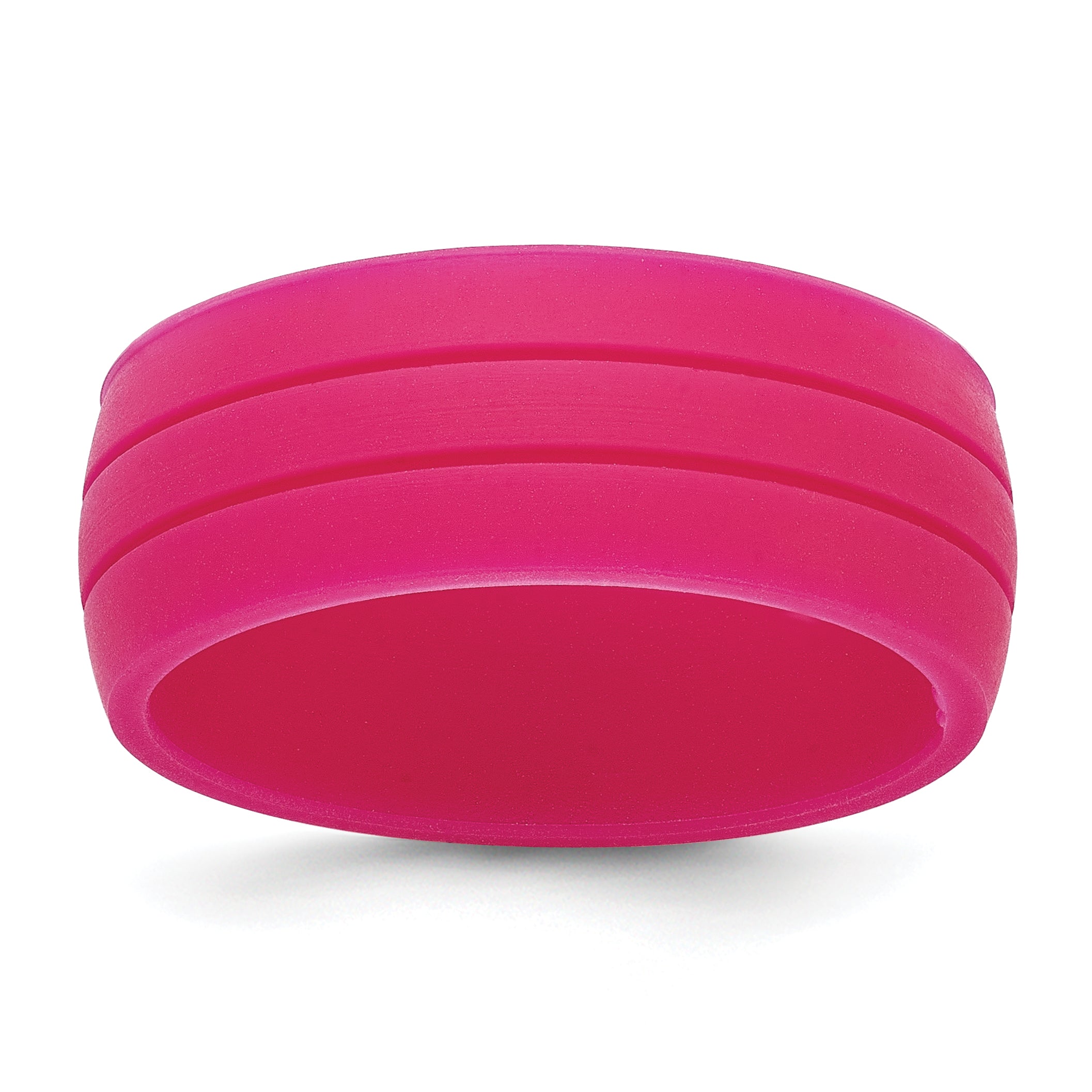 Silicone Fuchsia 8.50mm Grooved Band Main image