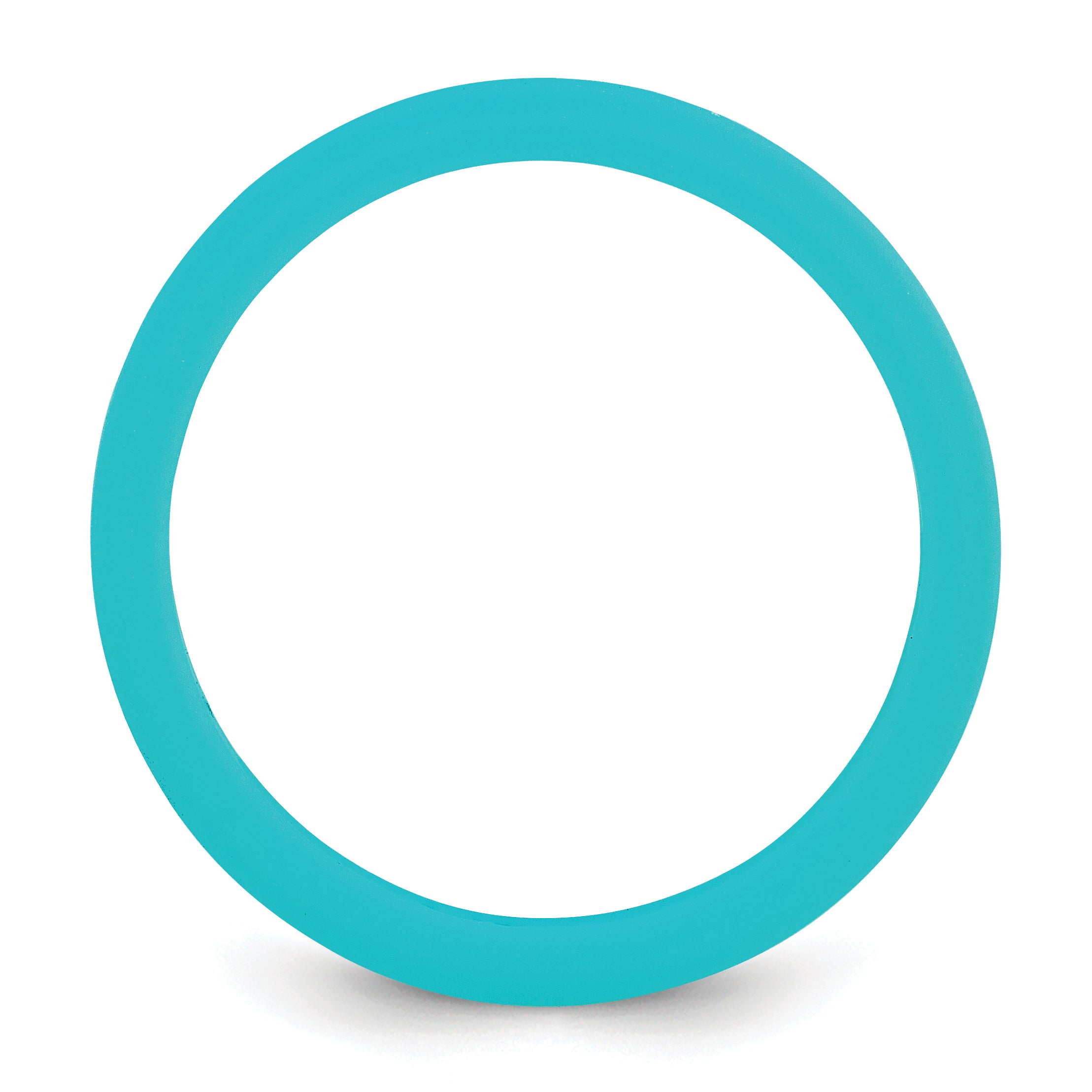 Ridged Edge Wedding Band in Aqua Blue Silicone, 4mm Secondary image