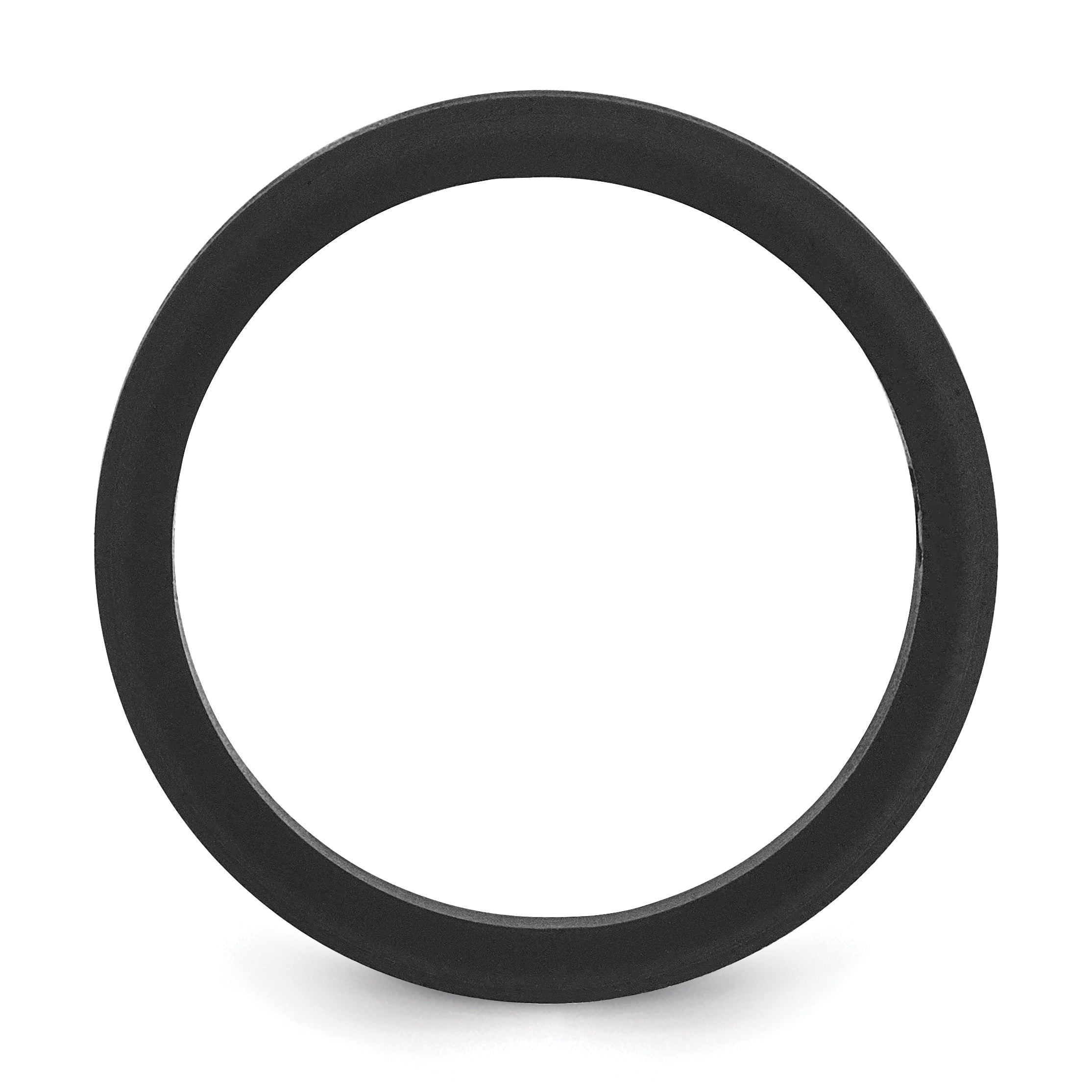 Ridged Edge Silicone Wedding Band in Black, 4mm Secondary image