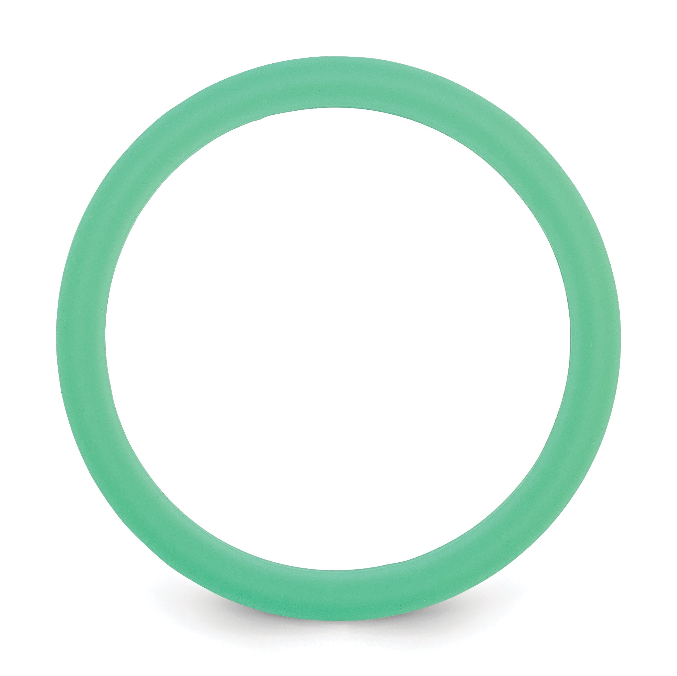 Silicone Mint Green 4mm Ridged Edge Band