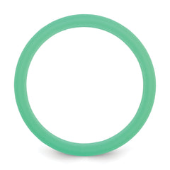 Silicone Mint Green 4mm Ridged Edge Band