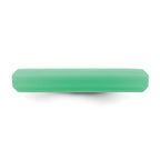 Silicone Mint Green 4mm Ridged Edge Band