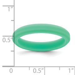 Silicone Mint Green 4mm Ridged Edge Band