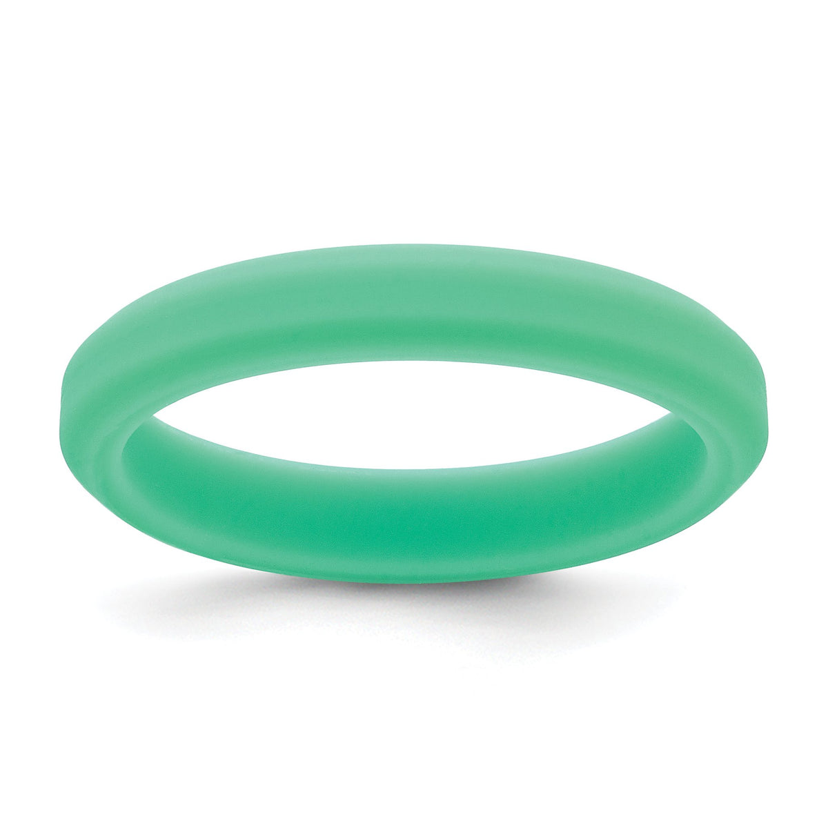 Ridged Edge Wedding Band in Mint Green Silicone, 4mm, Size 5–10 - Sophia Jewelers Main image