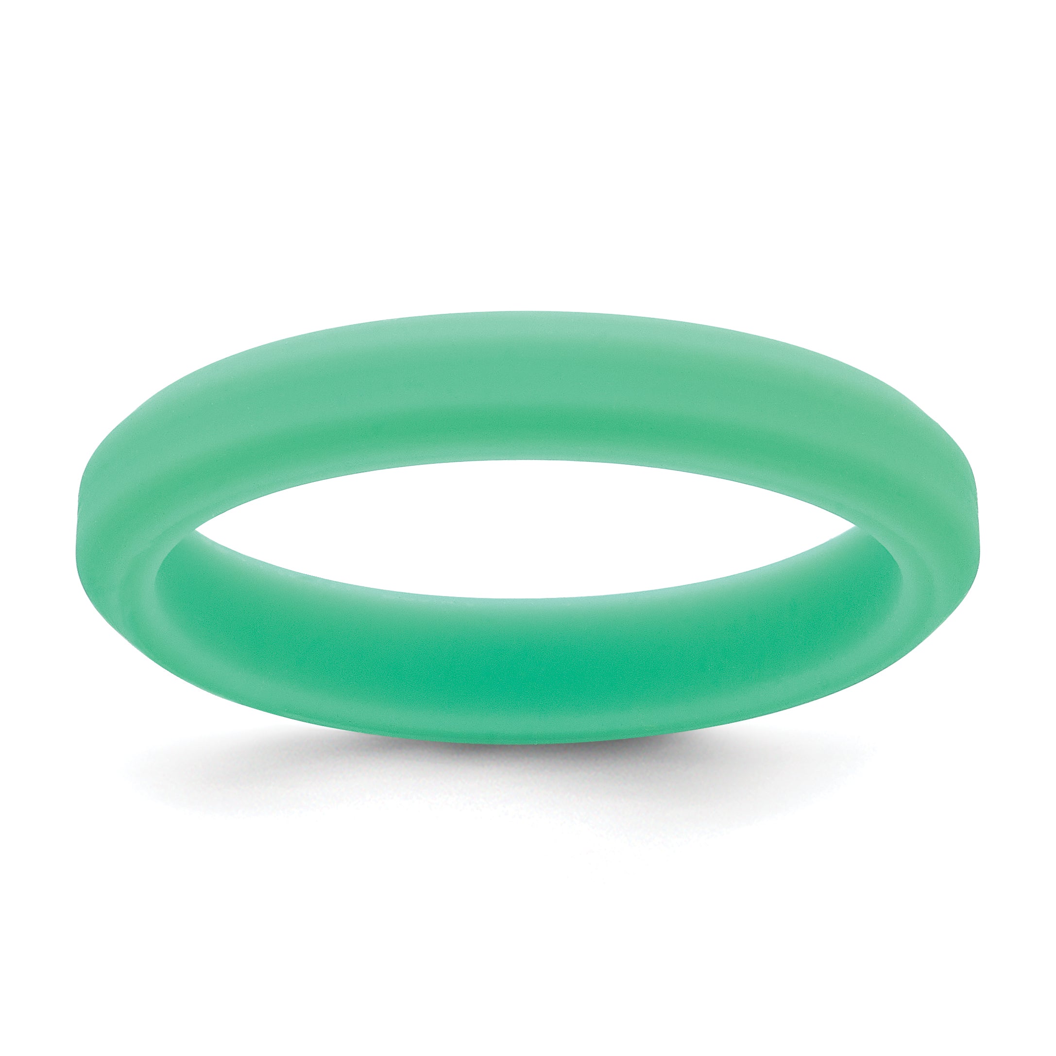 Silicone Mint Green 4mm Ridged Edge Band Main image