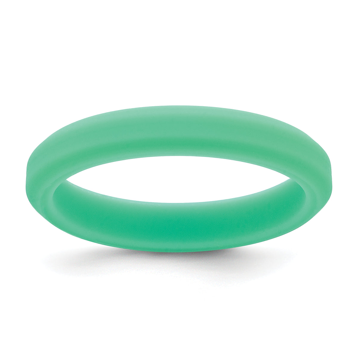 Silicone Mint Green 4mm Ridged Edge Band