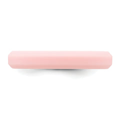 Silicone Pink 4mm Ridged Edge Band