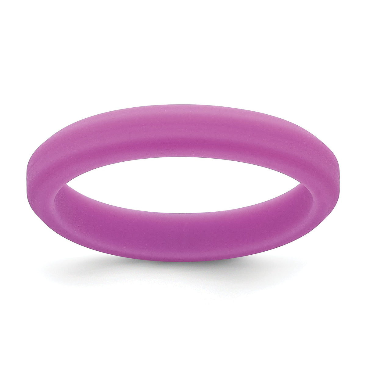 Ridged Edge Wedding Band in Purple Silicone, 4mm, Size 5–10 - Sophia Jewelers Main image