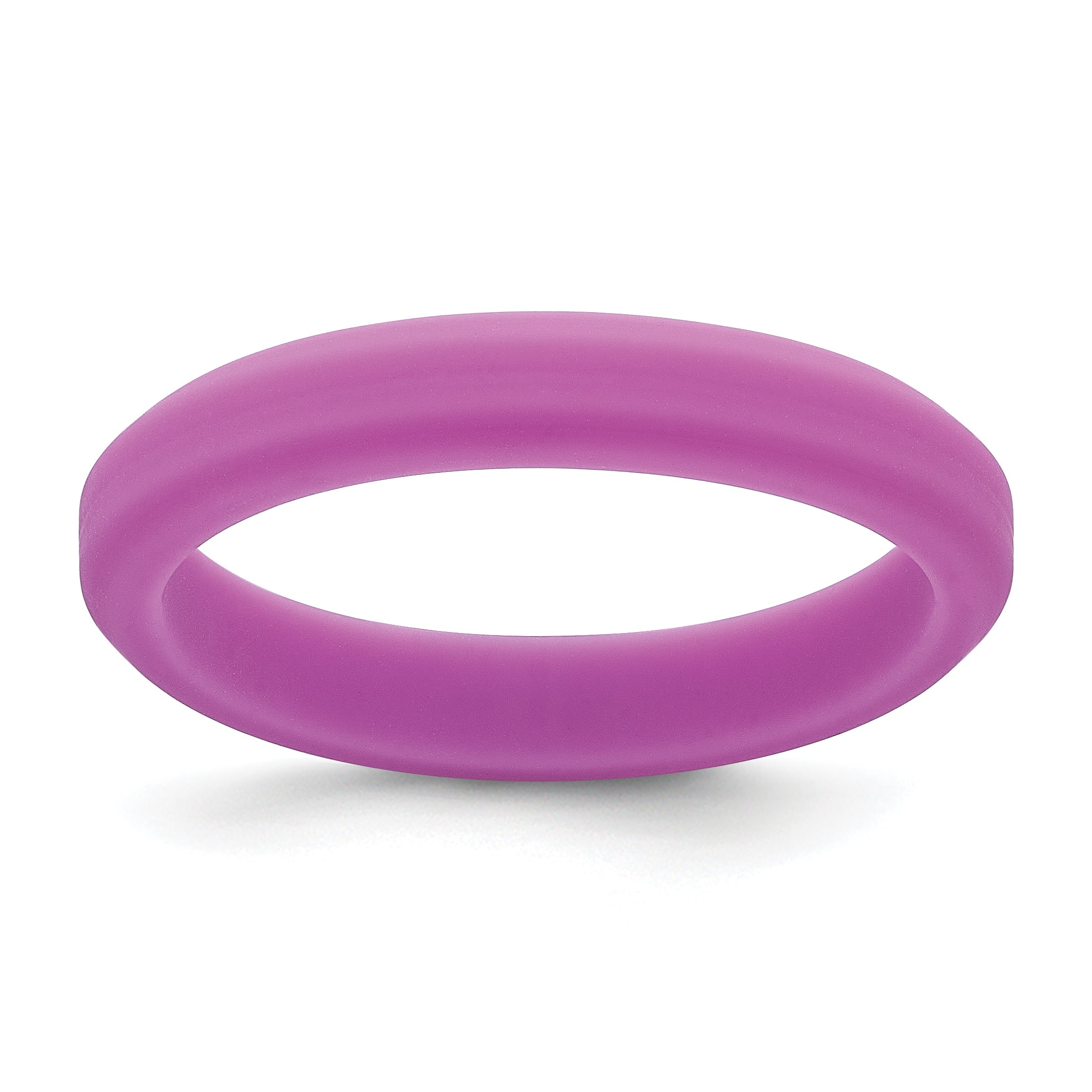 Silicone Purple 4mm Ridged Edge Band Main image