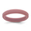 Silicone Rose Pink 4mm Ridged Edge Band