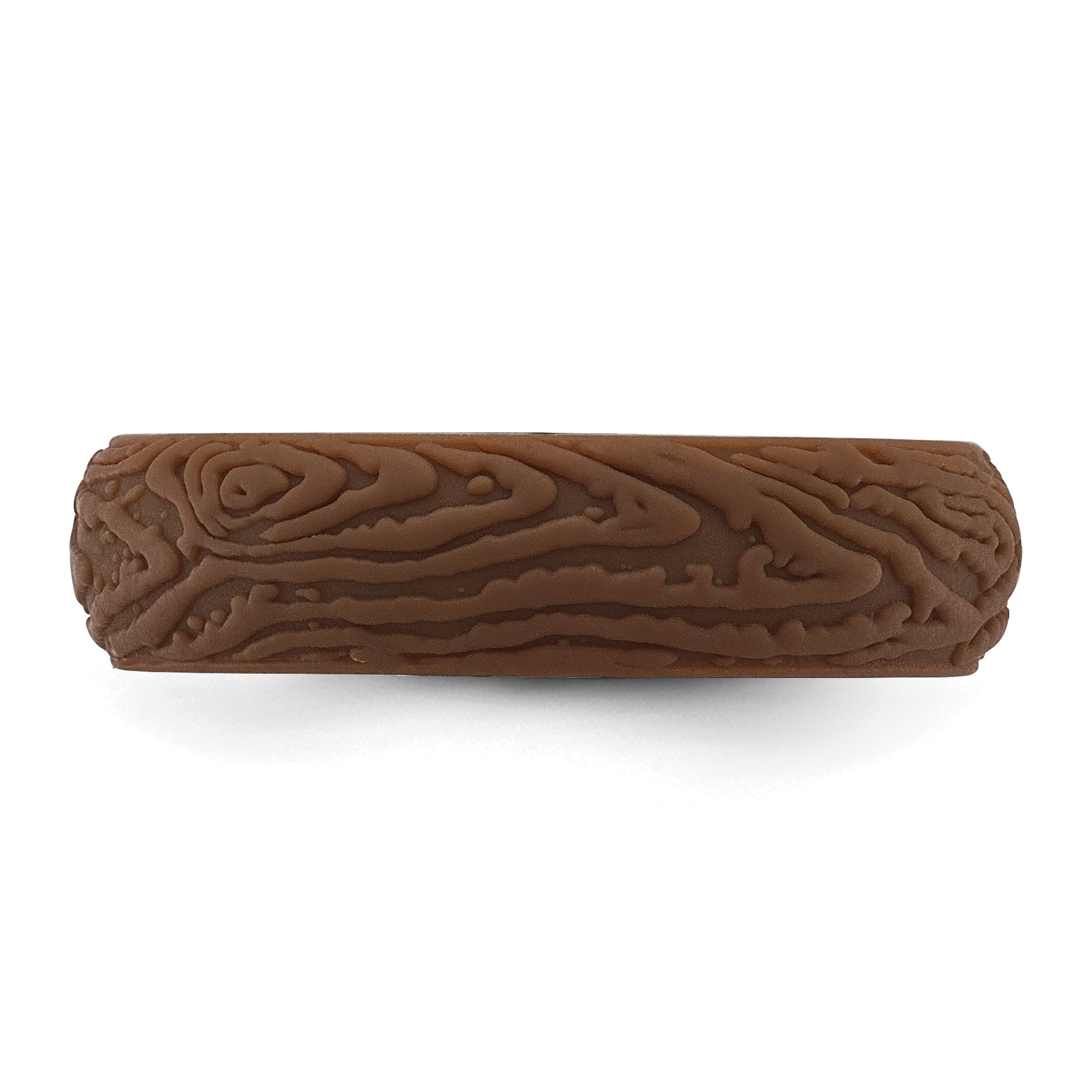 Silicone Brown 5.70mm Wood Grain Pattern Band