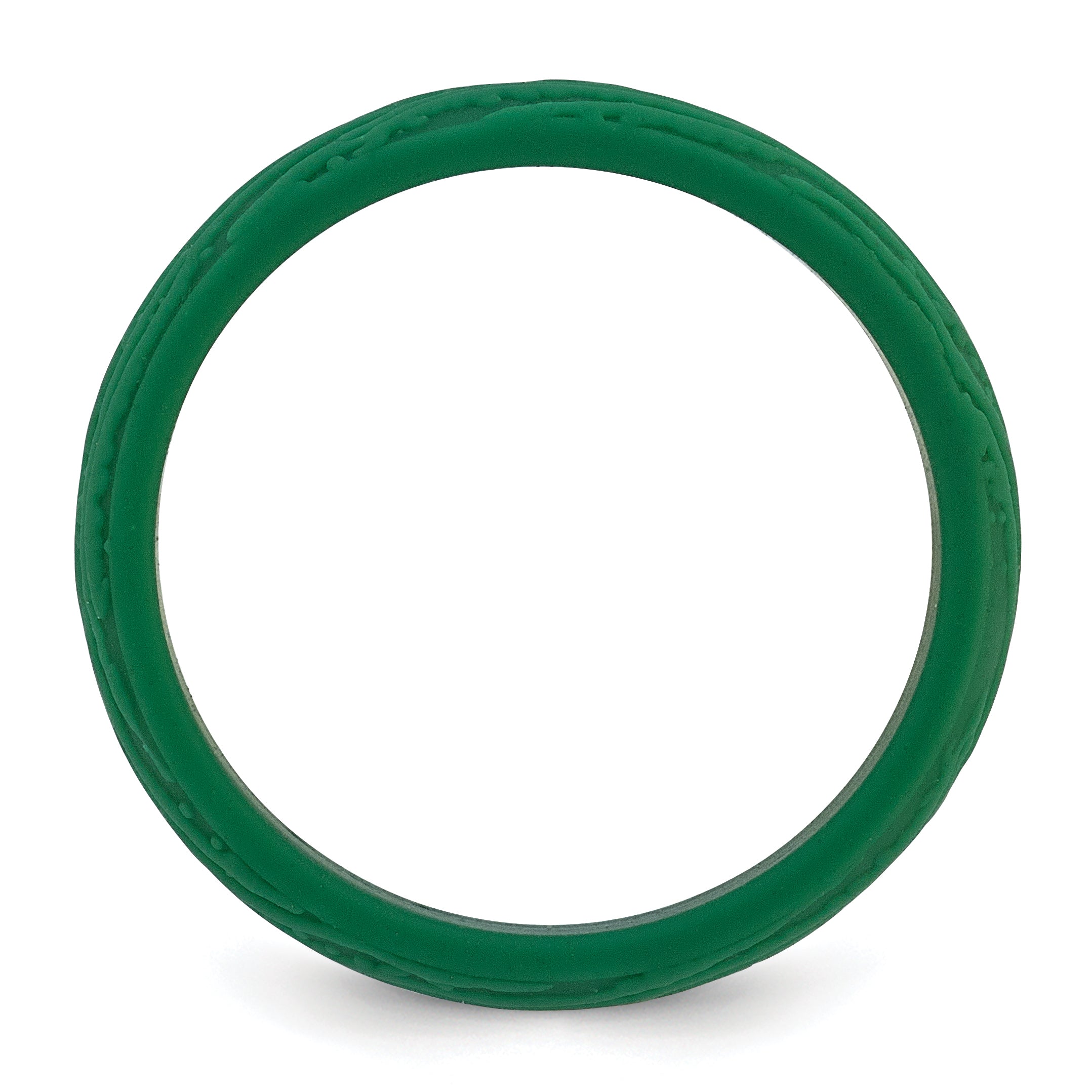 Hunter Green Silicone Band Ring with 5.7mm Width Featuring Wood Grain Pattern Secondary image