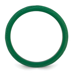 Silicone Hunter Green 5.70mm Wood Grain Pattern Band