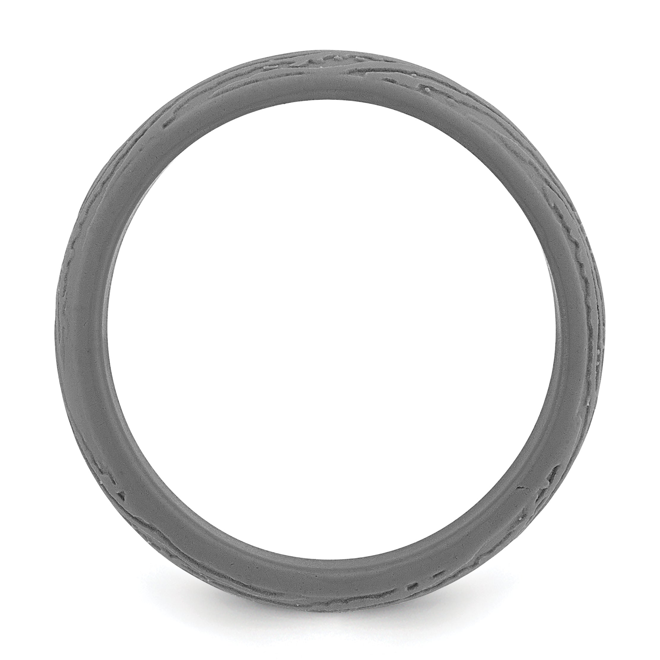 Wood Grain Wedding Band in Gray Silicone, 5.7mm Secondary image