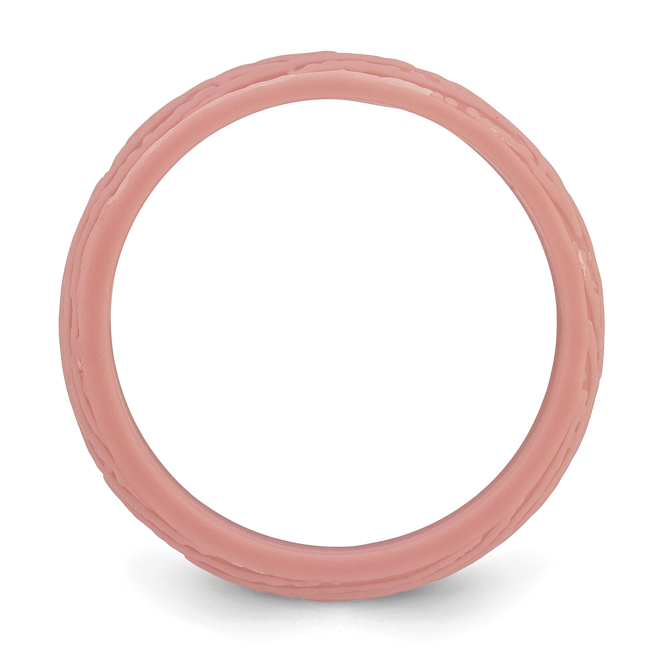 Wood Grain Pattern Wedding Band in Rose Pink Silicone, 5.7mm Secondary image
