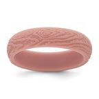 Silicone Rose Pink 5.70mm Wood Grain Pattern Band