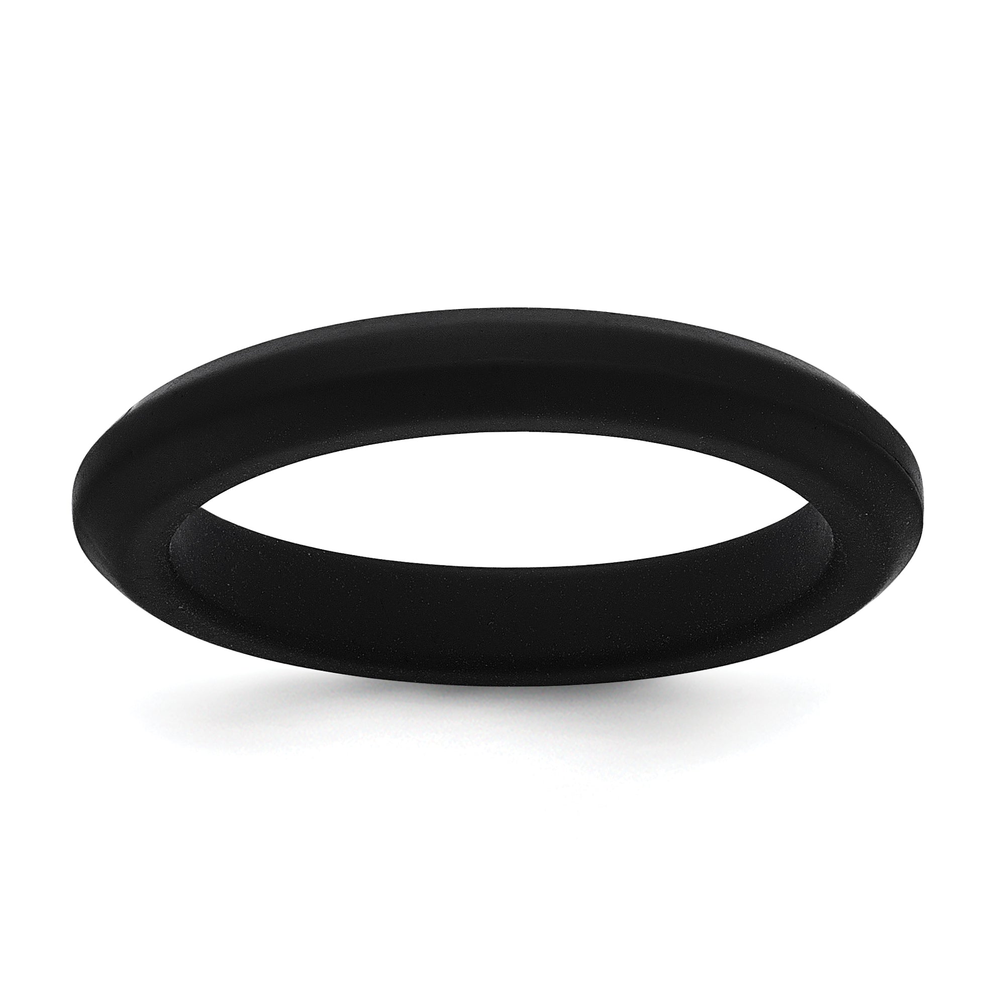Silicone Black 3mm Round Band Main image