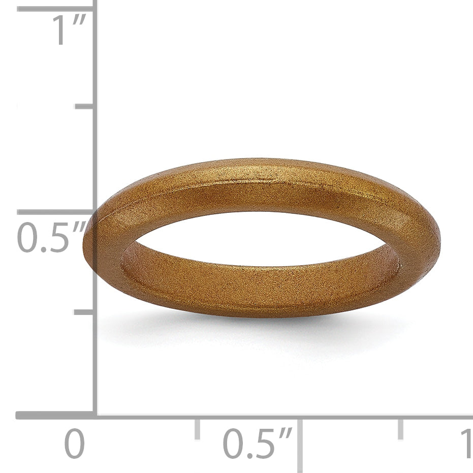 Silicone Metallic Bronze 3mm Band