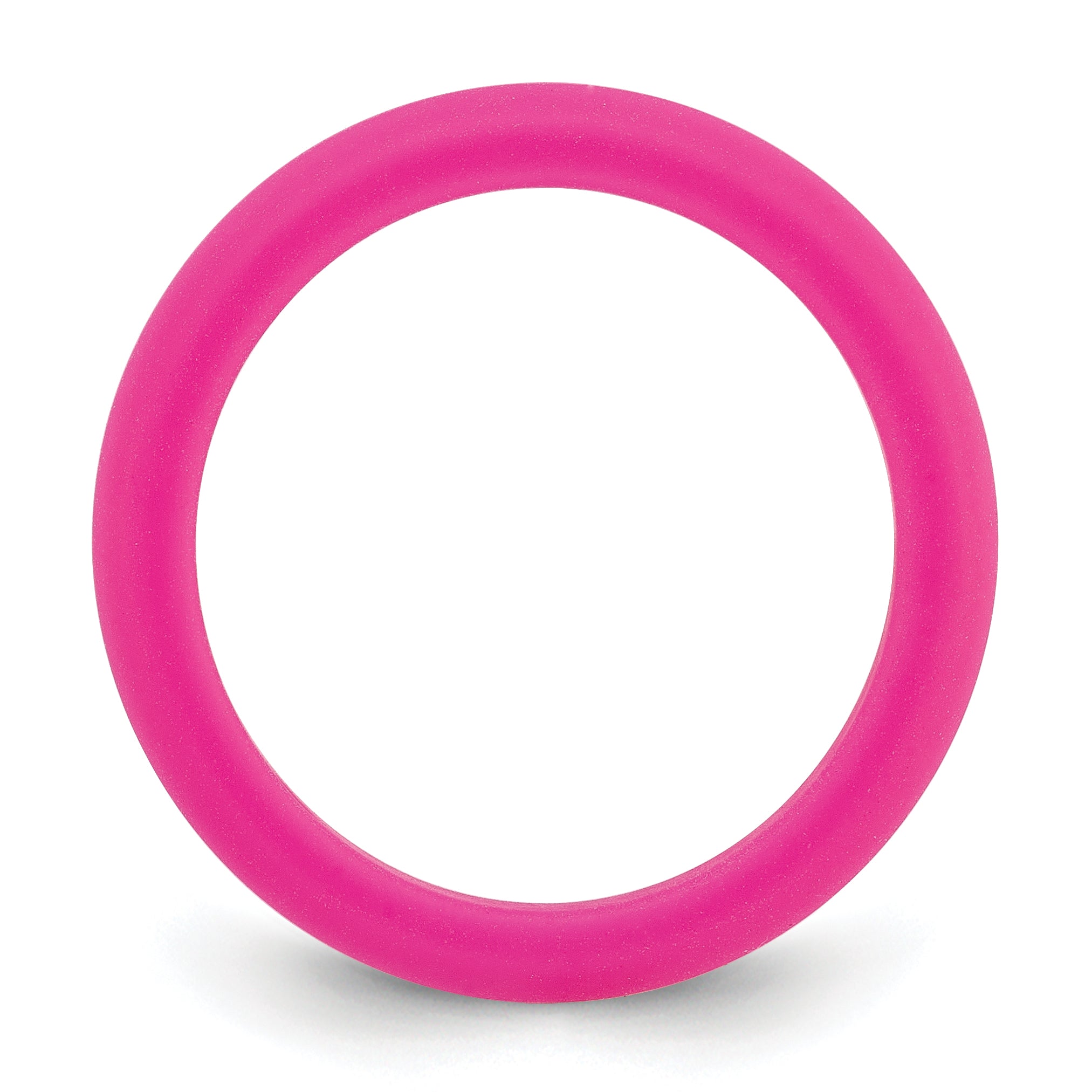 Round Silicone Wedding Band in Fuchsia, 3mm Secondary image