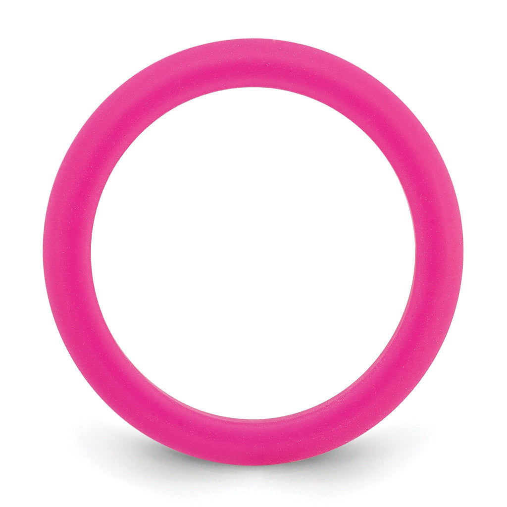 Silicone Fuchsia 3mm Round Band