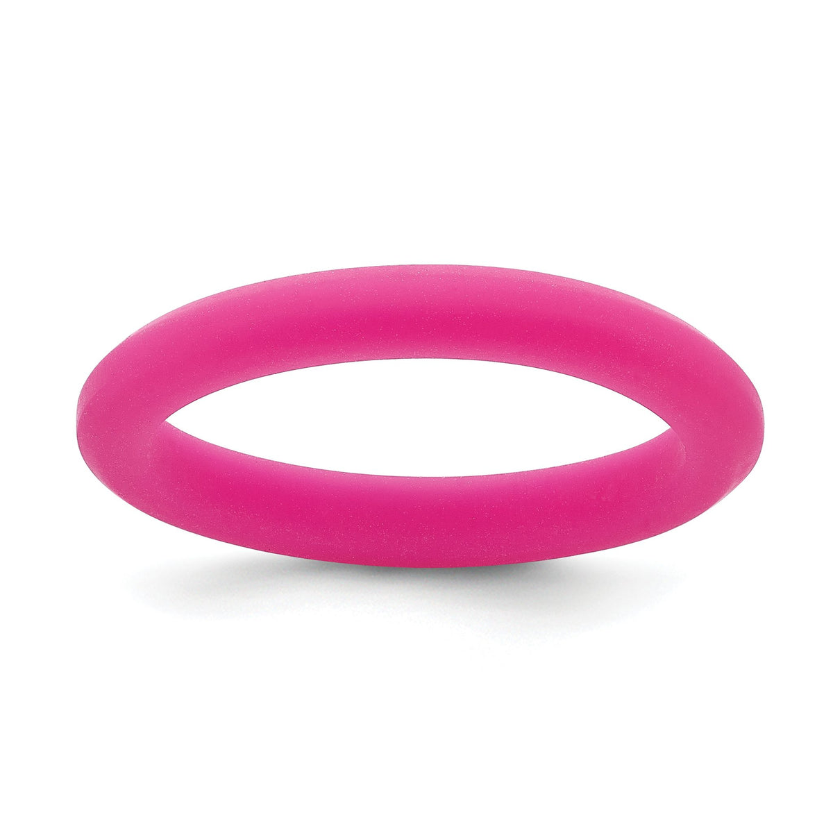 Round Wedding Band in Fuchsia Silicone, 3mm, Size 5–8 - Sophia Jewelers Main image