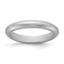 Silicone Metallic Silver 3mm Band