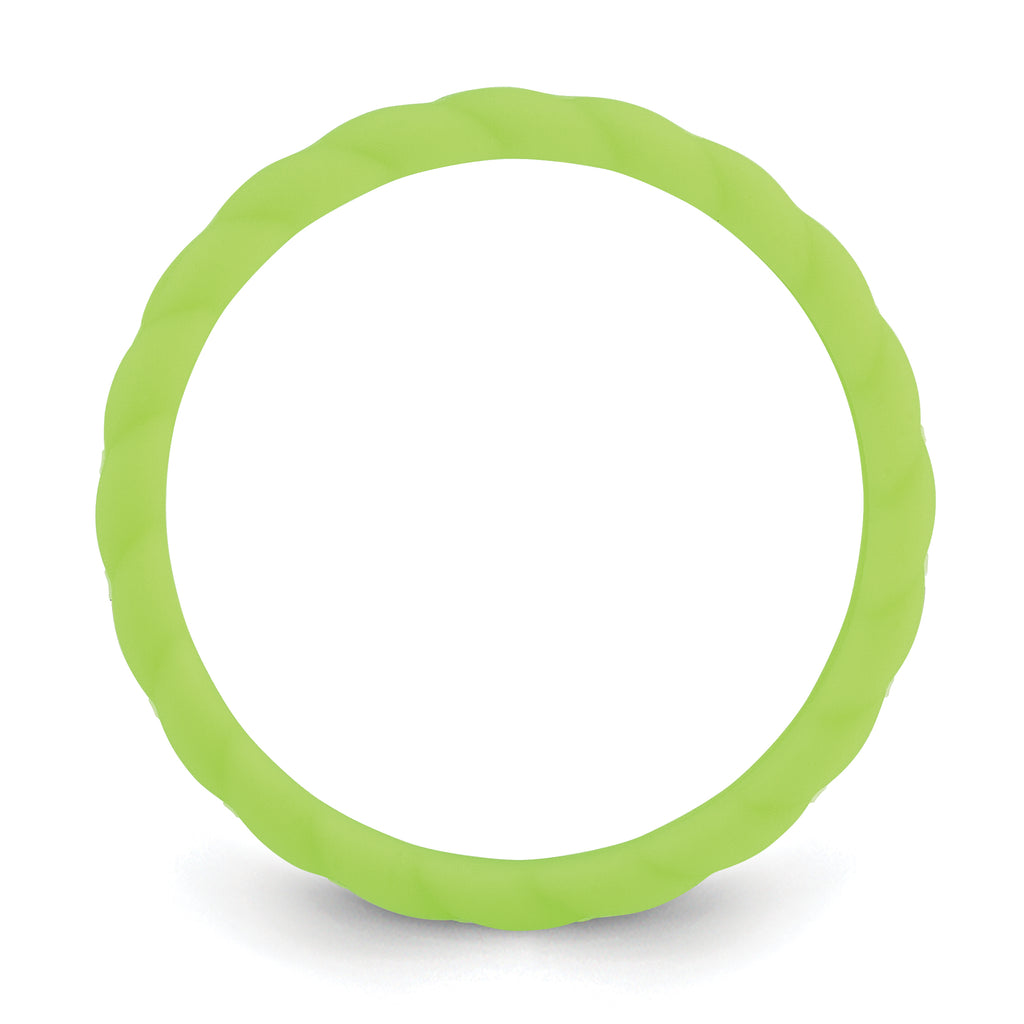 Silicone Bright Green 3mm Braided Band