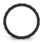 Silicone Black 3mm Braided Band