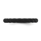 Silicone Black 3mm Braided Band