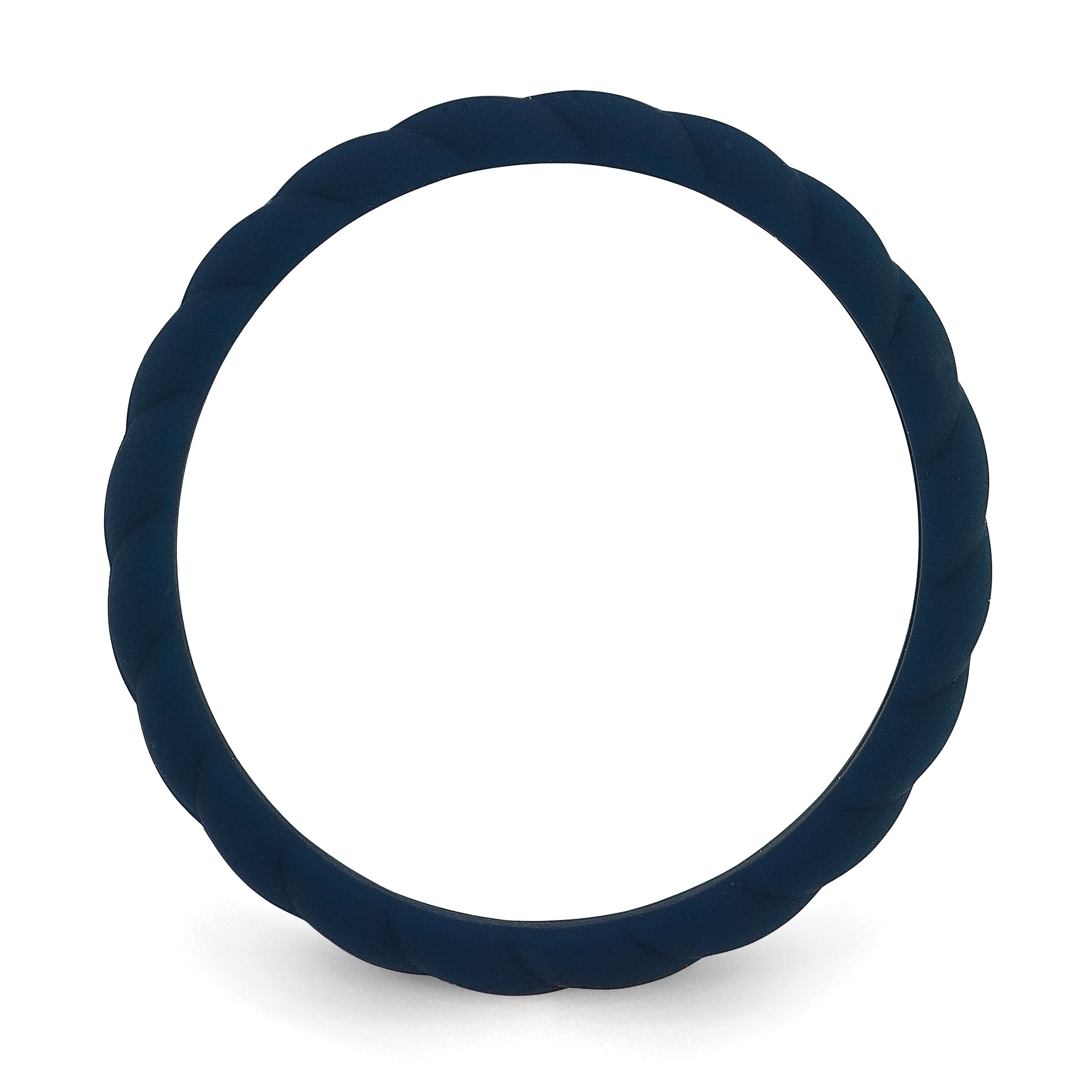 Silicone Midnight Blue 3mm Braided Band