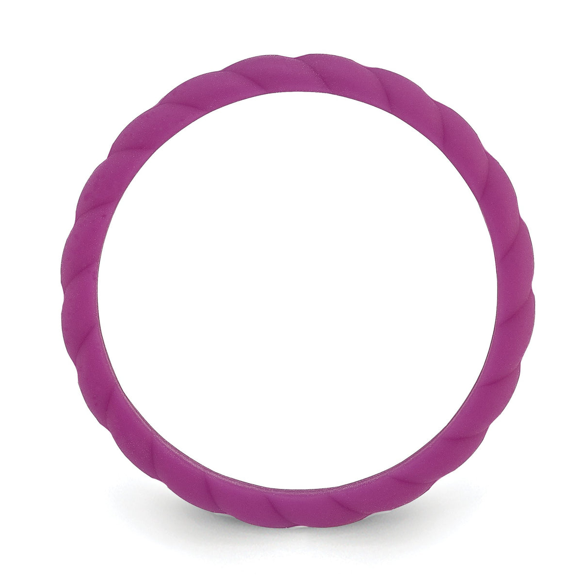 Braided Wedding Band in Dark Purple Silicone, 3mm, Size 5–10 - Sophia Jewelers Main image