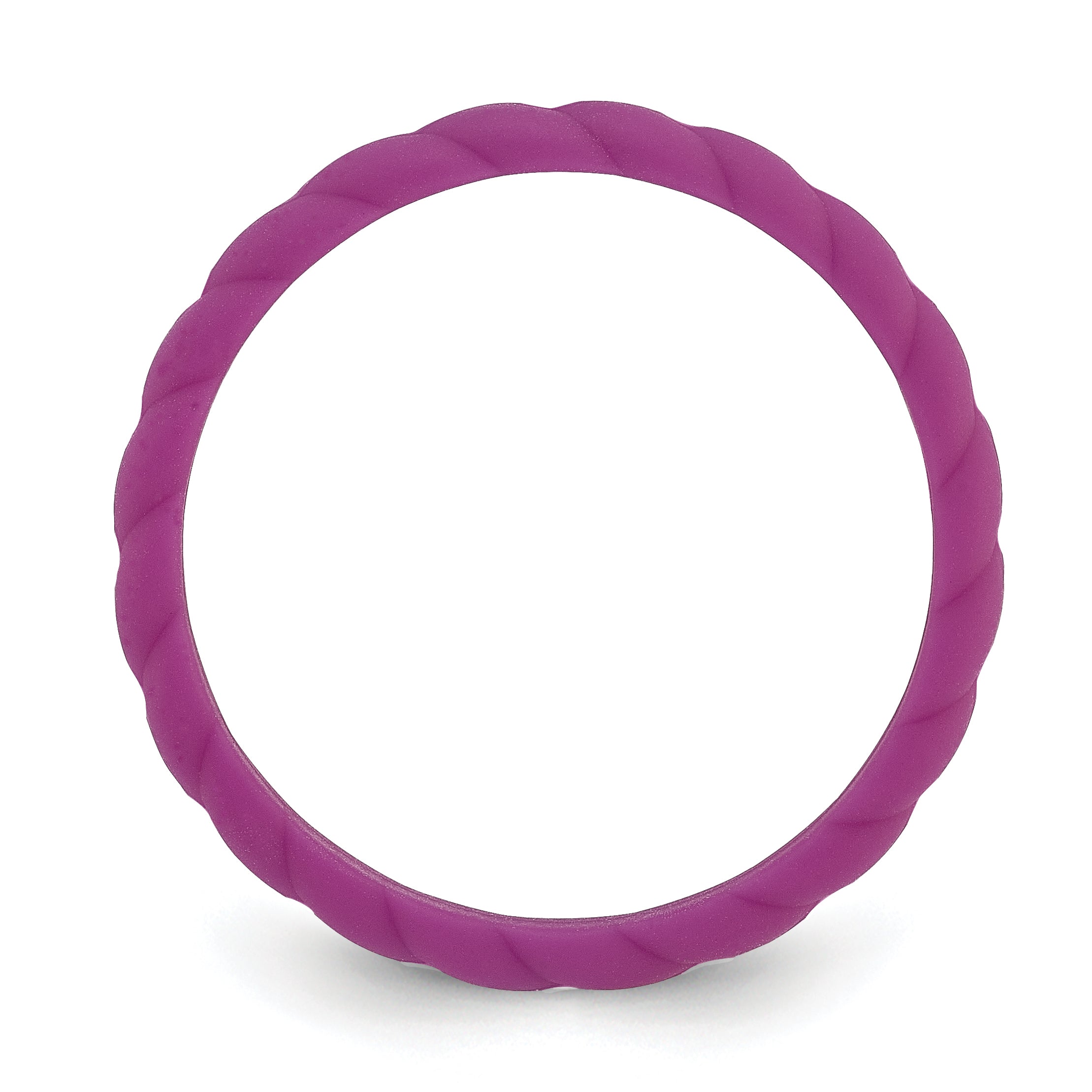 Silicone Dark Purple 3mm Braided Band Main image
