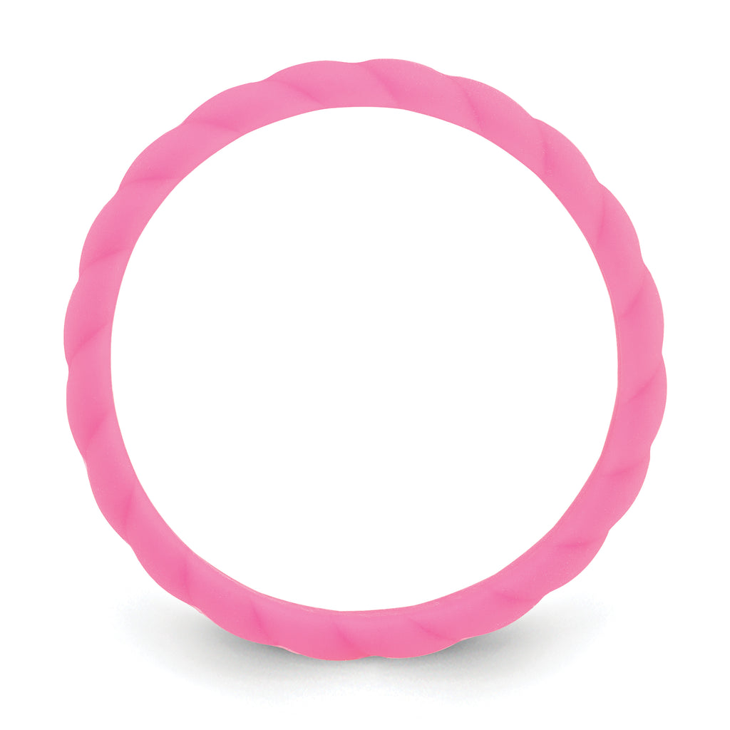 Silicone Fuchsia 3mm Braided Band