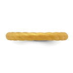 Silicone Metallic Gold 3mm Braided Band