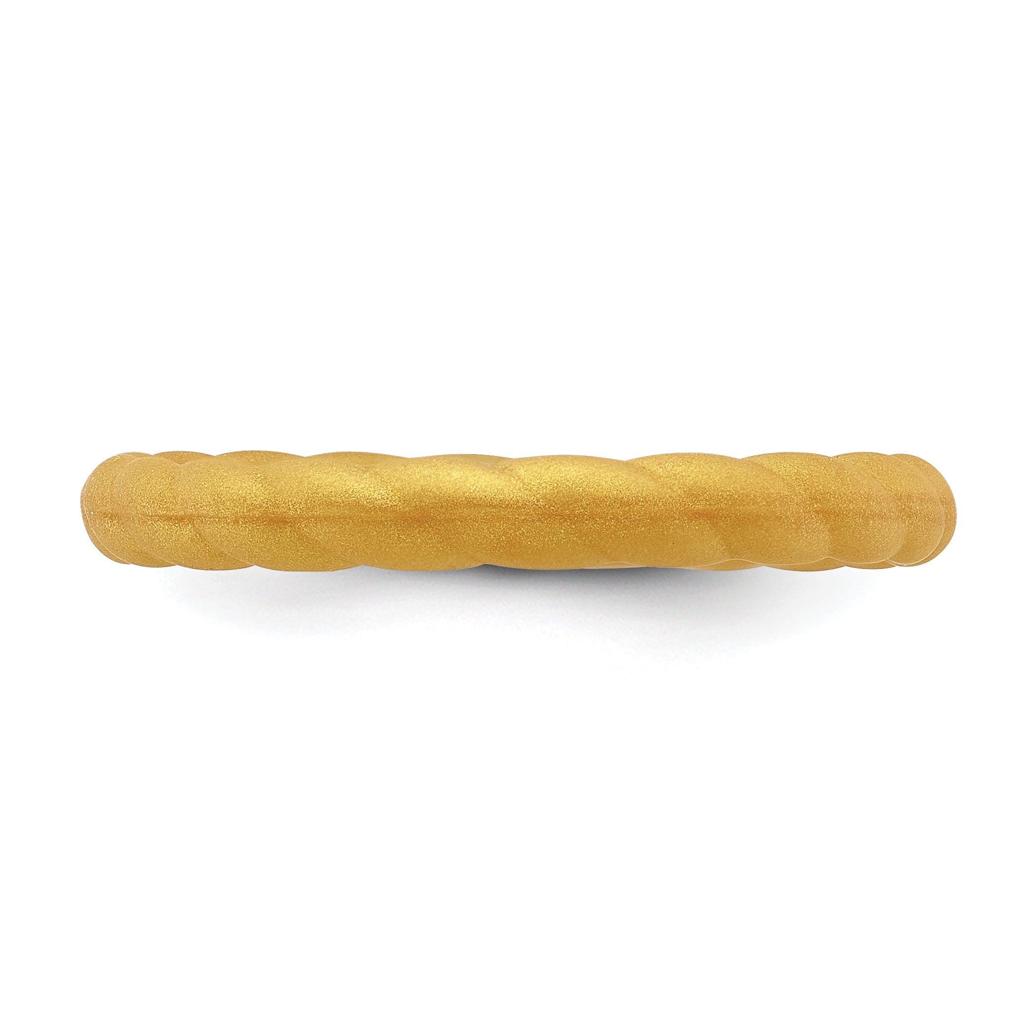 Silicone Metallic Gold 3mm Braided Band