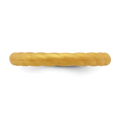 Silicone Metallic Gold 3mm Braided Band