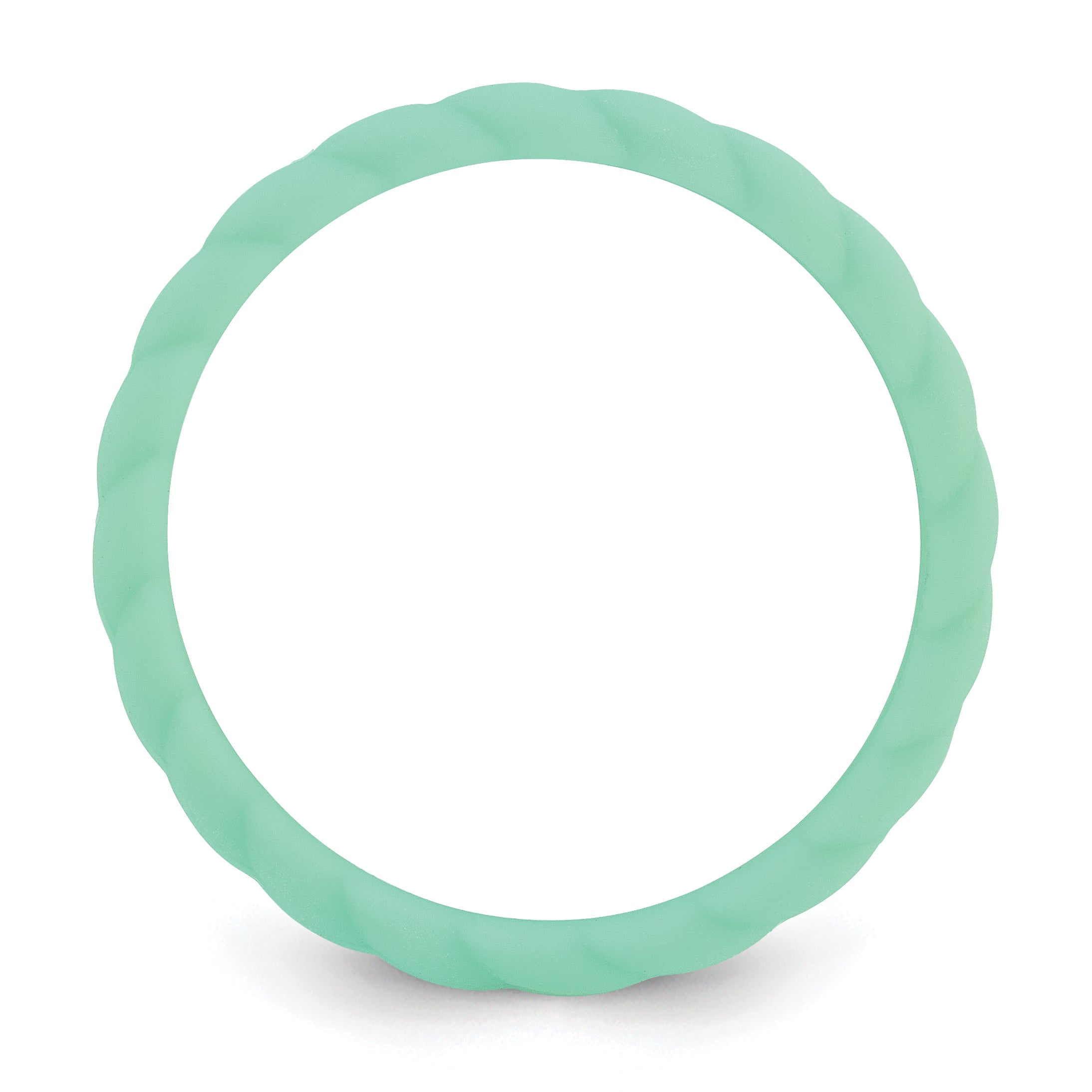 Braided Silicone Wedding Band in Mint Green, 3mm Secondary image