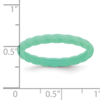 Silicone Mint Green 3mm Braided Band