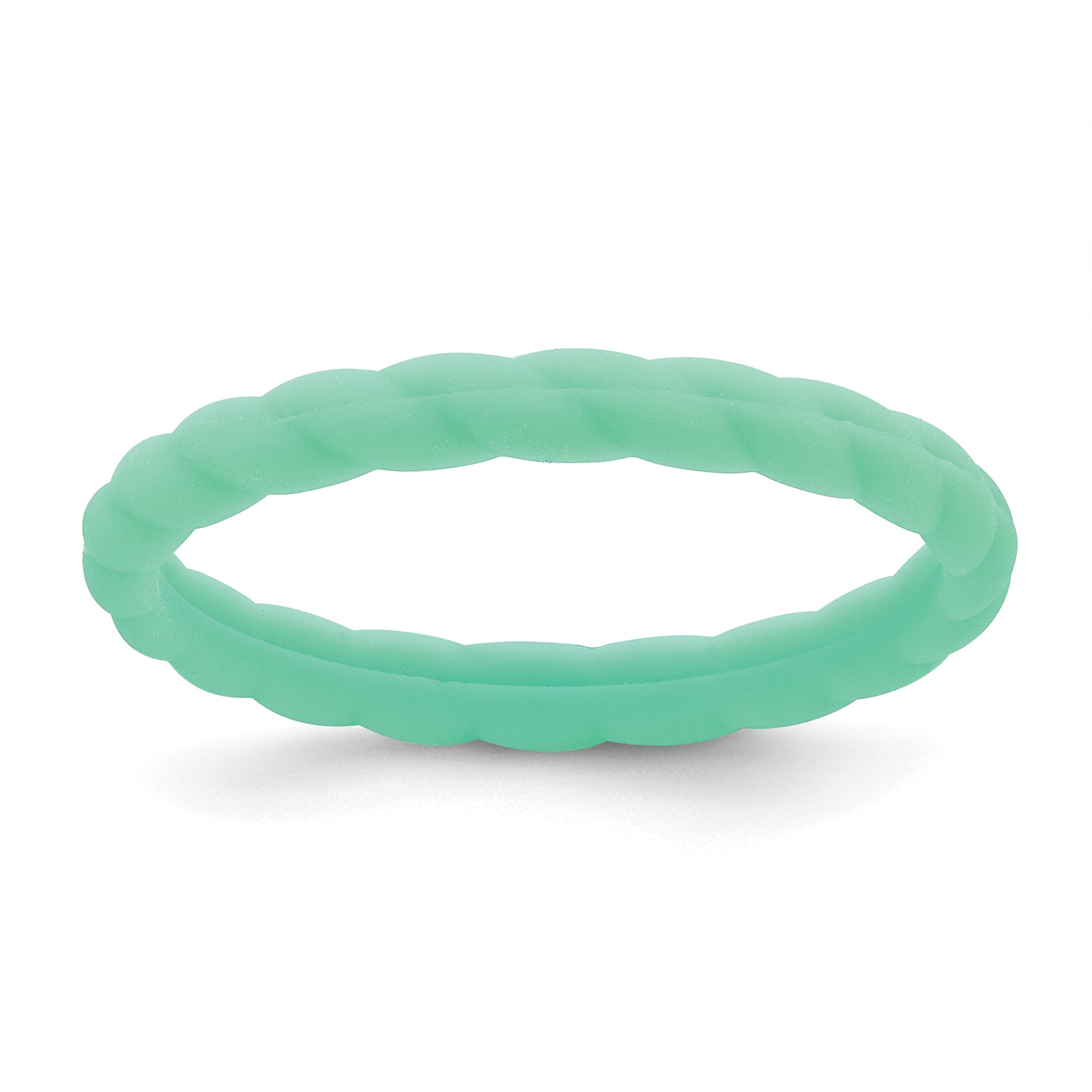 Silicone Mint Green 3mm Braided Band Main image