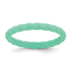 Silicone Mint Green 3mm Braided Band