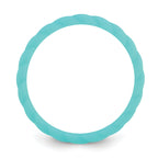 Silicone Aqua Blue 3mm Braided Band