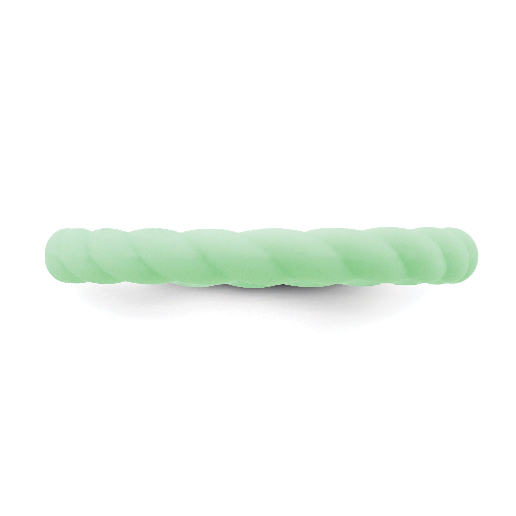 Silicone Light Mint Green 3mm Braided Band