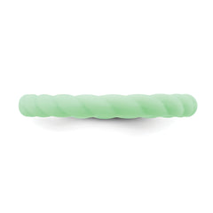 Silicone Light Mint Green 3mm Braided Band